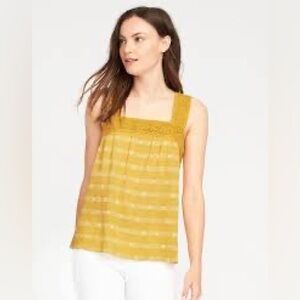 NWT Old Navy Crochet-Yoke Swing Tank, sz XL